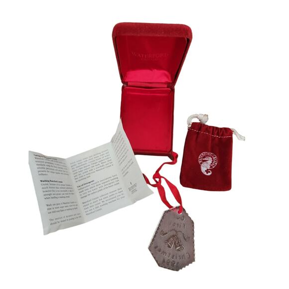 Waterford 1994 Our First Christmas Crystal Ornament With Box Wedding Gift - Picture 1 of 4